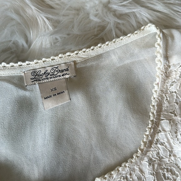 L u c k y  B r a n d • Vintage Y2K lace boho festival coastal cowgirl top - Picture 4 of 7